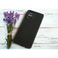 Силіконовий чохол накладка Samsung Galaxy M12, матовий, чорного кольору.