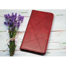 Чохол книга шкіряна для Samsung Galaxy A22, магнітом та підставкою, Business Leather, червоного кольору.