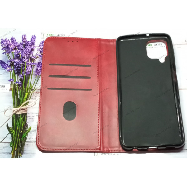 Чохол книга шкіряна для Samsung Galaxy A22, магнітом та підставкою, Business Leather, червоного кольору.