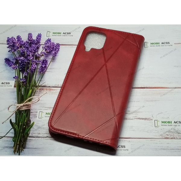 Чохол книга шкіряна для Samsung Galaxy A22, магнітом та підставкою, Business Leather, червоного кольору.