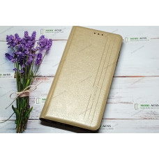Чохол книга шкіряна для Samsung Galaxy A23 (4G), магнітом та підставкою, Mustang, золотого кольору.