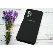 Силіконовий чохол Samsung Galaxy A23 (4G) з мікрофіброю, матовий, чорного кольору.