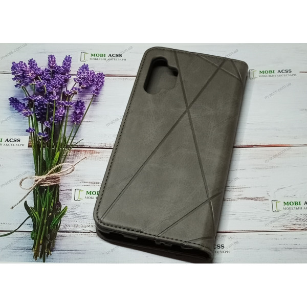 Чохол книга шкіряна для Samsung Galaxy A32 (4G), магнітом та підставкою, Business Leather, сірого кольору.
