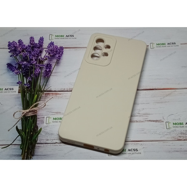 Силіконовий чохол накладка Samsung Galaxy A32 (4G), матовий, молочного кольору.
