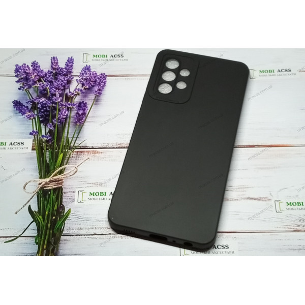 Силіконовий чохол накладка Samsung Galaxy A32 (4G), матовий, чорного кольору.