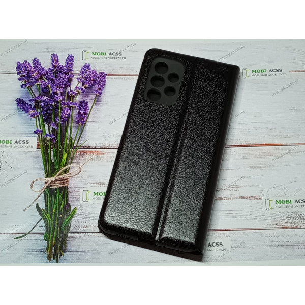 Чохол книга шкіряна для Samsung Galaxy A33 (5G), магнітом та підставкою, Mustang, чорного кольору.