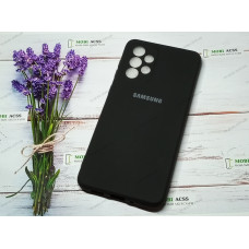 Силіконовий чохол Samsung Galaxy A33 (5G) з мікрофіброю, матовий, чорного кольору.