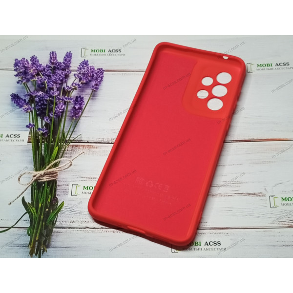 Силіконовий чохол Samsung Galaxy A33 (5G) з мікрофіброю, матовий, червоного кольору.