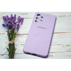 Силіконовий чохол Samsung Galaxy A33 (5G) з мікрофіброю, матовий, бузкового кольору.