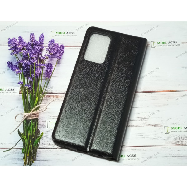 Чохол книга шкіряна для Samsung Galaxy A52, магнітом та підставкою, Mustang, чорного кольору.