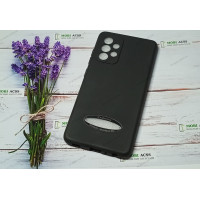 Силіконовий чохол накладка Samsung Galaxy A52 (4G), матовий, чорного кольору.