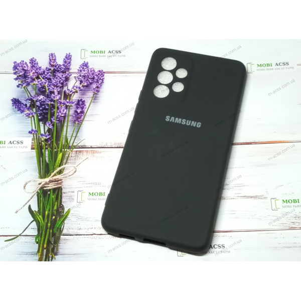 Силіконовий чохол Samsung Galaxy A53 (5G) з мікрофіброю, матовий, чорного кольору.