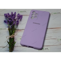 Силіконовий чохол Samsung Galaxy A53 (5G) з мікрофіброю, матовий, бузкового кольору.