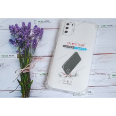 Прозорий силіконовий протиударний чохол для Xiaomi POCO M3 з посиленими кутами