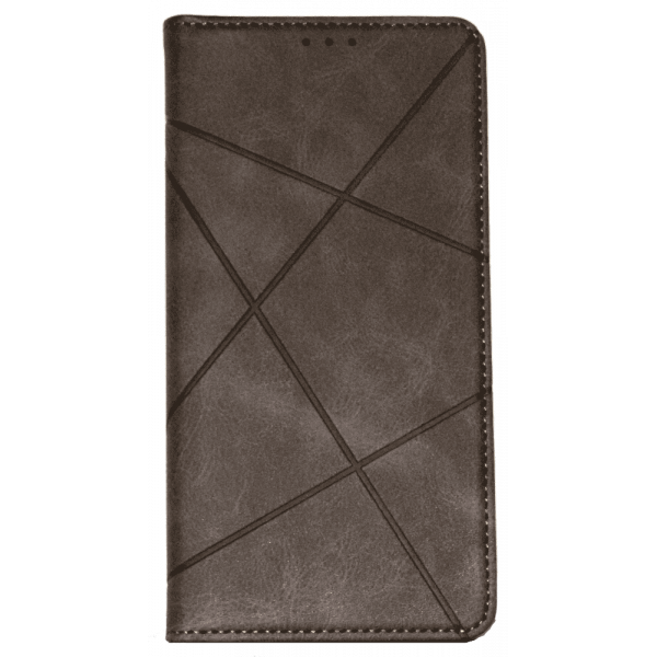 Чохол книга шкіряна для Xiaomi Redmi Note 11 (5G), магнітом та підставкою, Business Leather, сірого кольору.