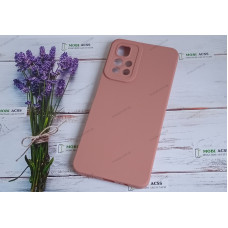 Силіконовий чохол накладка Xiaomi Redmi Note 11 (5G), матовий, пудрового кольору.
