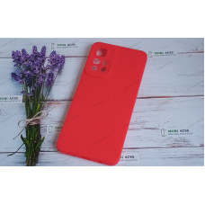 Силіконовий чохол накладка Xiaomi Redmi Note 11 (5G), матовий, червоного кольору.