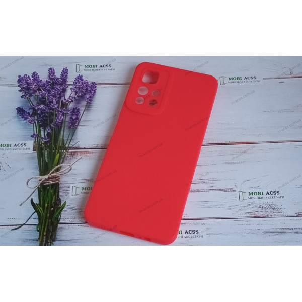 Силіконовий чохол накладка Xiaomi Redmi Note 11 (5G), матовий, червоного кольору.