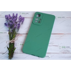 Силіконовий чохол накладка Xiaomi Redmi Note 11 (5G), матовий, зеленого кольору.