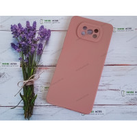 Силіконовий чохол накладка Xiaomi POCO X3, матовий, пудрового кольору.