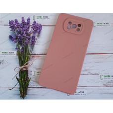 Силіконовий чохол накладка Xiaomi POCO X3 Pro, матовий, пудрового кольору.