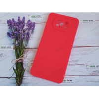 Силіконовий чохол накладка Xiaomi POCO X3 Pro, матовий, червоного кольору.