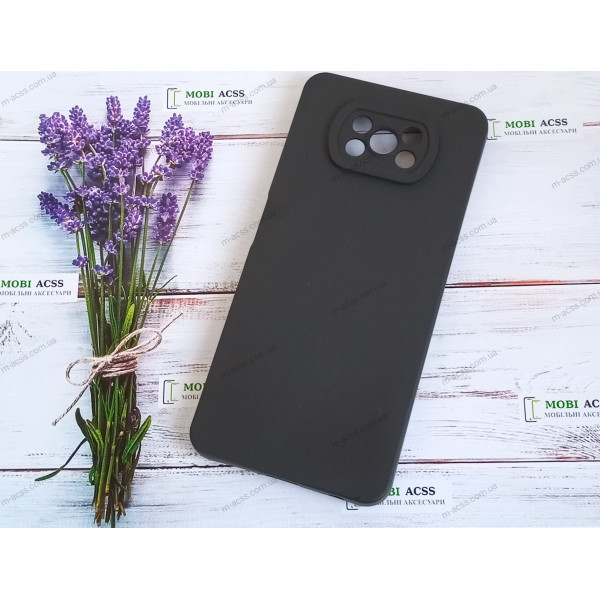 Силіконовий чохол накладка Xiaomi POCO X3 Pro, матовий, чорного кольору.