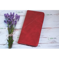 Чохол книга шкіряна для Xiaomi Redmi 10, магнітом та підставкою, Business Leather, червоного кольору.