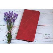 Чохол книга шкіряна для Xiaomi Redmi 10, магнітом та підставкою, Business Leather, червоного кольору.
