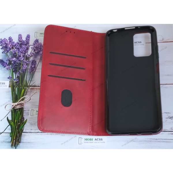 Чохол книга шкіряна для Xiaomi Redmi 10, магнітом та підставкою, Business Leather, червоного кольору.