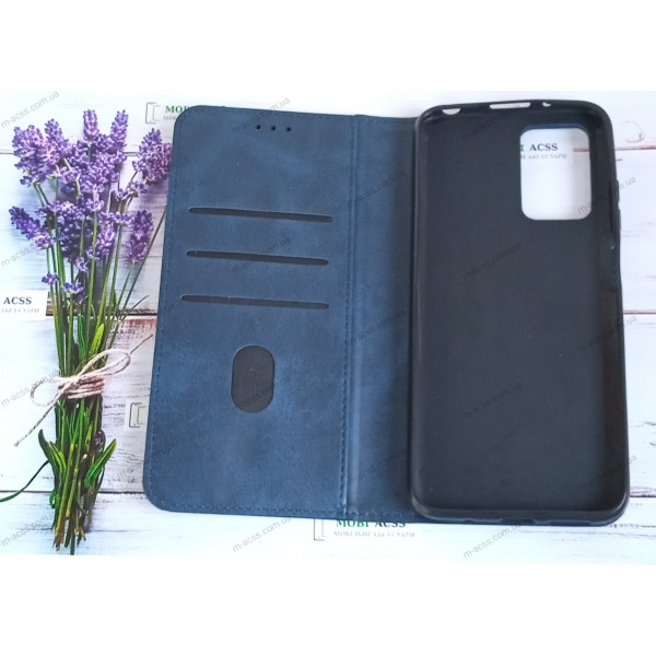 Чохол книга шкіряна для Xiaomi Redmi 10, магнітом та підставкою, Business Leather, синього кольору.