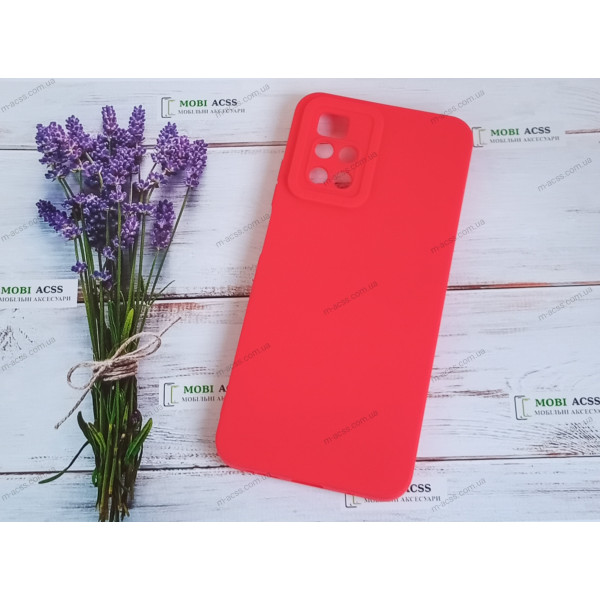 Силіконовий чохол накладка Xiaomi Redmi 10, матовий, червоного кольору.