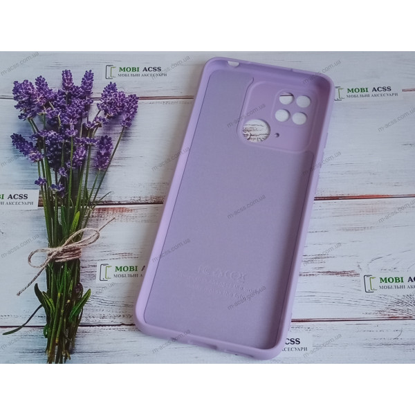 Силіконовий чохол Xiaomi Redmi 10C з мікрофіброю, матовий, бузкового кольору.