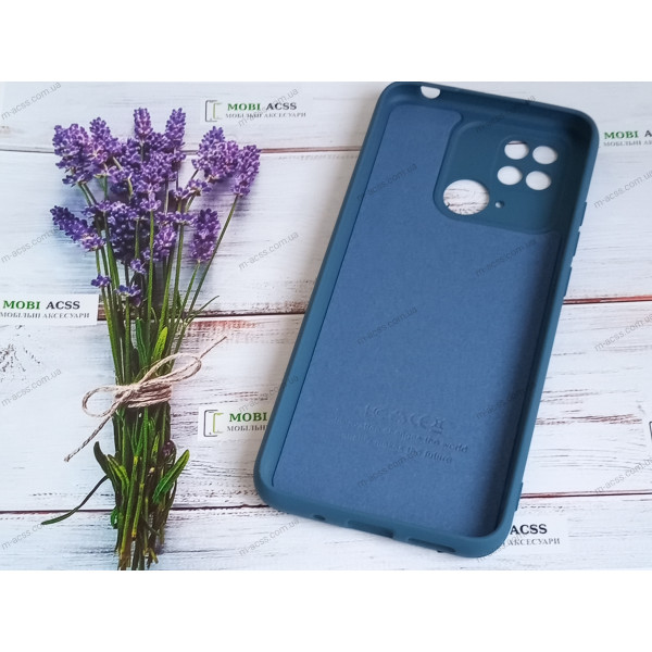 Силіконовий чохол Xiaomi Redmi 10C з мікрофіброю, матовий, помірно бірюзового кольору.