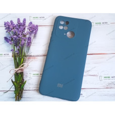 Силіконовий чохол Xiaomi Redmi 10C з мікрофіброю, матовий, помірно бірюзового кольору.