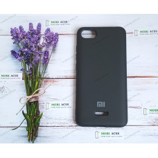 Силіконовий чохол Xiaomi Redmi 6А з мікрофіброю, матовий, чорного кольору.
