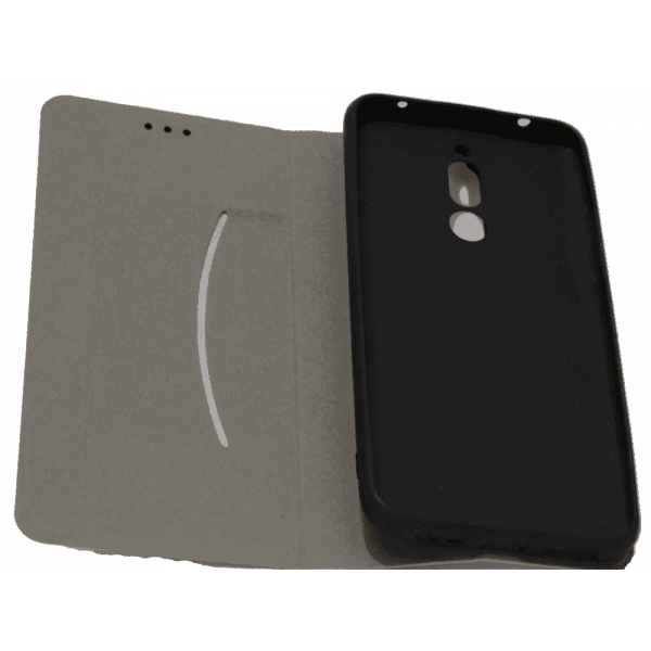 Чохол книга шкіряна для Xiaomi Redmi 8, магнітом та підставкою, Mustang, золотого кольору.