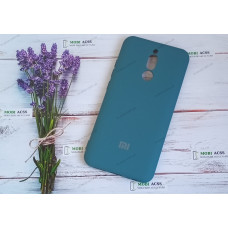 Силіконовий чохол Xiaomi Redmi 8 з мікрофіброю, матовий, помірно-бірюзового кольору.