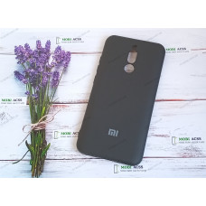 Силіконовий чохол Xiaomi Redmi 8 з мікрофіброю, матовий, чорного кольору.