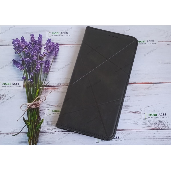 Чохол книга шкіряна для Xiaomi Redmi 8A, магнітом та підставкою, Business Leather, чорного кольору.