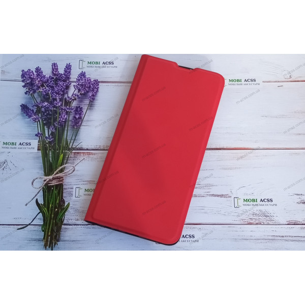 Чохол книга для Xiaomi Redmi 9, штучна шкіра, з магнітом та підставкою, Lux, червоного кольору.