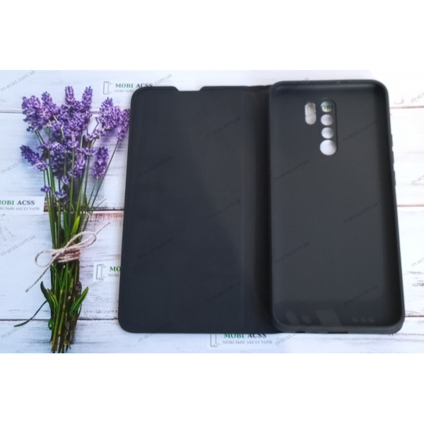 Чохол книга для Xiaomi Redmi 9, штучна шкіра, з магнітом та підставкою, Lux, м'ятного кольору.