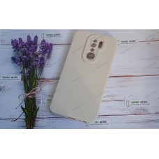 Силіконовий чохол накладка Xiaomi Redmi 9, матовий, молочного кольору.