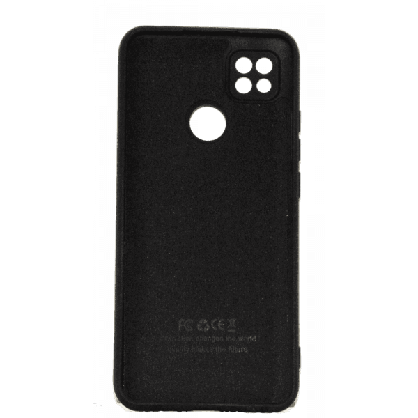 Силіконовий чохол Xiaomi Redmi 9C з мікрофіброю, матовий, чорного кольору.