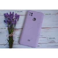 Силіконовий чохол Xiaomi Redmi 9C з мікрофіброю, матовий, бузкового кольору.