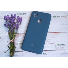 Силіконовий чохол Xiaomi Redmi 9C з мікрофіброю, матовий, помірно бірюзового кольору.