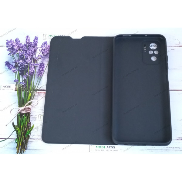 Чохол книга для Xiaomi Redmi Note 10 (4G), штучна шкіра, з магнітом та підставкою, Lux, м'ятного кольору.