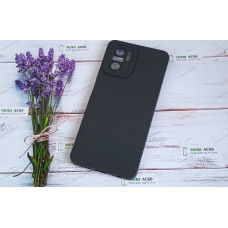 Силіконовий чохол накладка Xiaomi Redmi Note 10 (4G), матовий, чорного кольору.