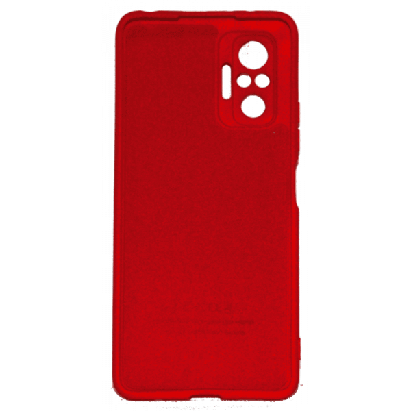 Силіконовий чохол Xiaomi Redmi Note 10 Pro (4G) з мікрофіброю, матовий, червоного кольору.