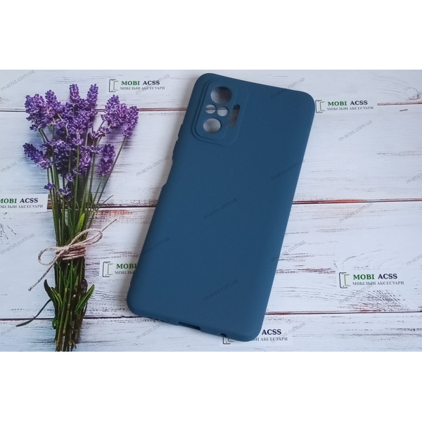 Силіконовий чохол Xiaomi Redmi 10C з мікрофіброю, матовий, помірно бірюзового кольору.